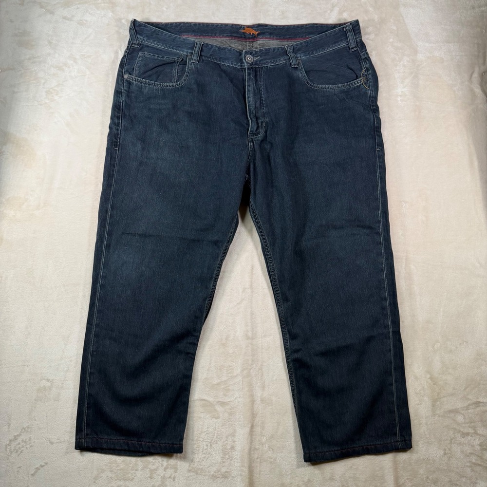 Tommy Bahama Cayman Island Jeans Mens Size 42x38 Straight Leg Dark Wash Stretch